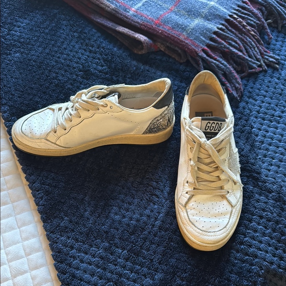 Golden Goose White and Black Women's Sneakers